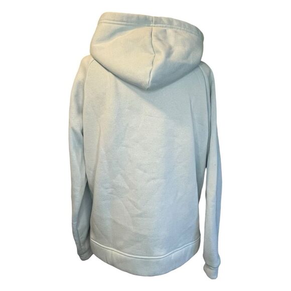 Snap Front Hoodie Sweatshirt Blue Super Soft Fleece Long Sleeve Pull-Over S - Picture 3 of 4